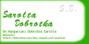 sarolta dobrotka business card